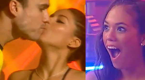 Gino Assereto y Kathy García se besaron frente a Jazmín Pinedo- VIDEO