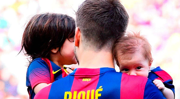 Shakira llevó a sus hijos al estadio para que alentar a Piqué - FOTOS
