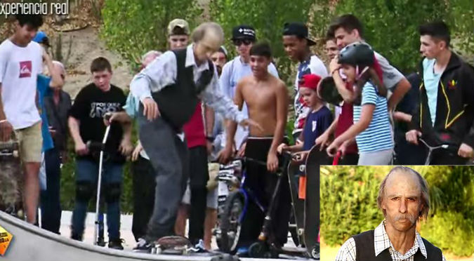 ¡Asombroso! Parecía un abuelo común y corriente, hasta que se subió a un skate… - VIDEO