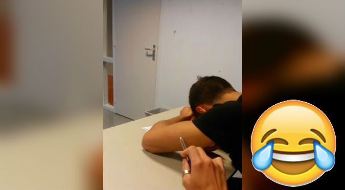 Se quedó dormido en clase y el profesor lo despertó ¡CON UN EXTINTOR! – VIDEO