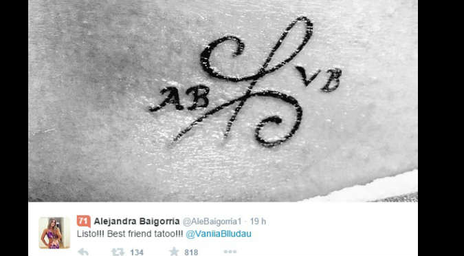 ¡Se tatuaron! Alejandra Baigorria y Vania Bludau sellaron su amistad - FOTOS
