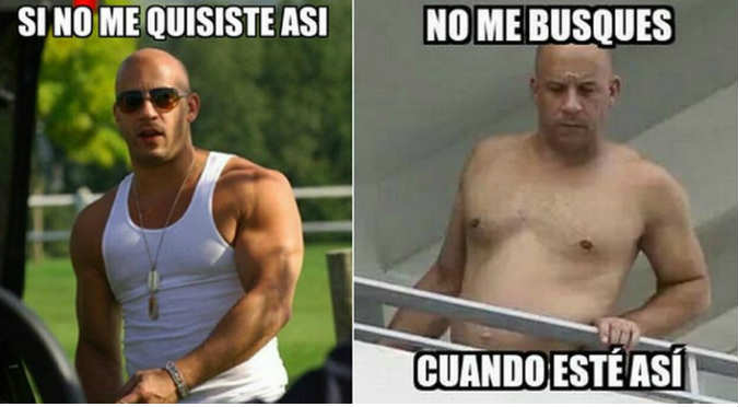 ¡Jajaja! ¡Mira los divertidos memes por el aspecto físico de Vin Diesel!
