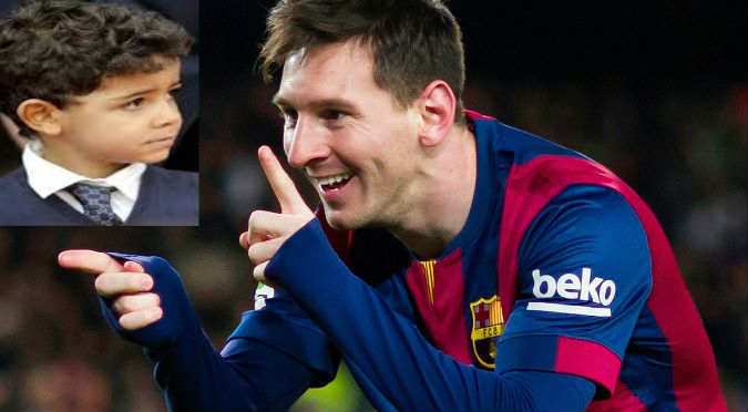 ¡Awww! Mira la reacción del hijo de Cristiano Ronaldo al conocer a Lionel Messi – VIDEO