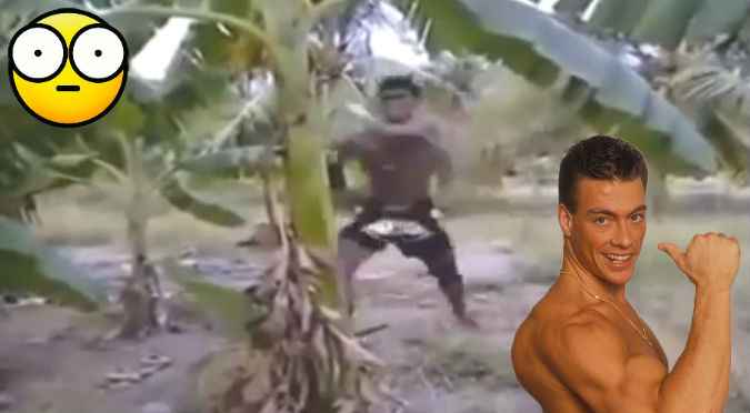 Facebook: Luchador rompió un árbol a patadas, mismo Van Damme – VIDEO