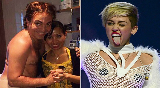 Miley Cyrus se fue de juerga...¿con Cristian Castro?