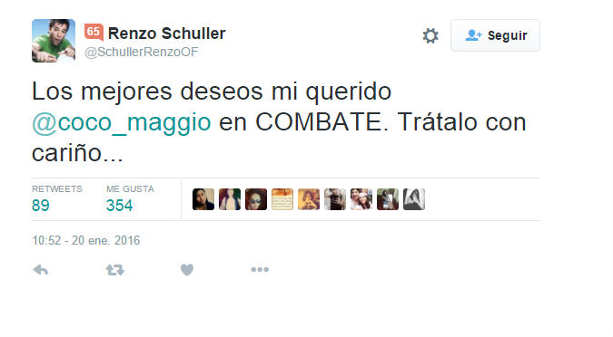 ¡Asuuu! Esto es lo que le dijo Renzo Schuller a Coco Maggio, nuevo conductor de  'Combate' – VIDEO