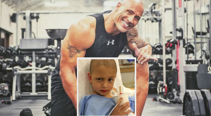 Dwayne Johnson: 'La Roca' cumple sueño de niño con cáncer que quería ser como él