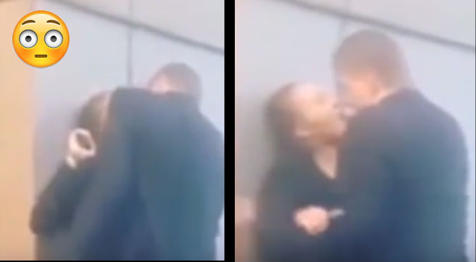 YouTube: Se besaban apasionadamente y fueron interrumpidos así