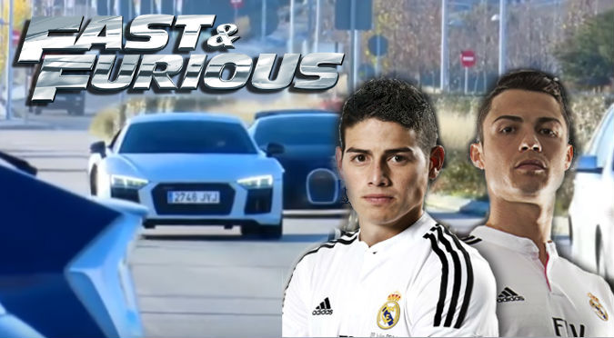YouTube: Cristiano Ronaldo y James hicieron 'piques' a lo 'Rápidos y Furiosos'