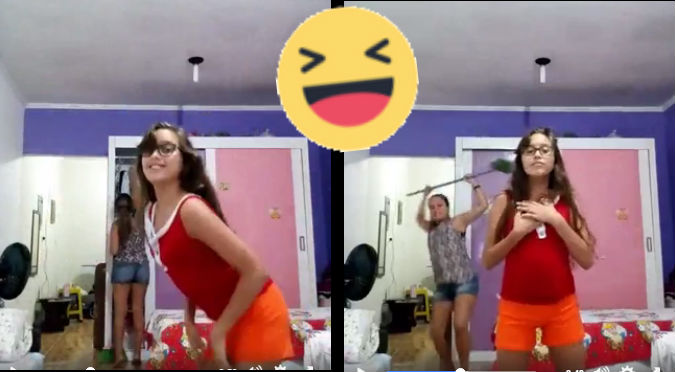 Facebook:  - Grababa sexy baile  y su mamá la ridiculizó así - VIDEO