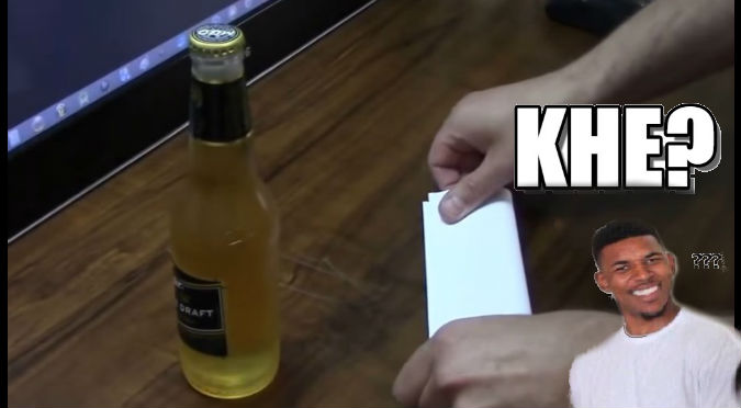 YouTube: ¿Lograrías destapar una botella con una hoja de papel?
