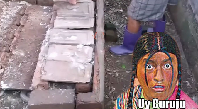 YouTube: Levantaba  ladrillos de su casa  y halló algo espeluznante