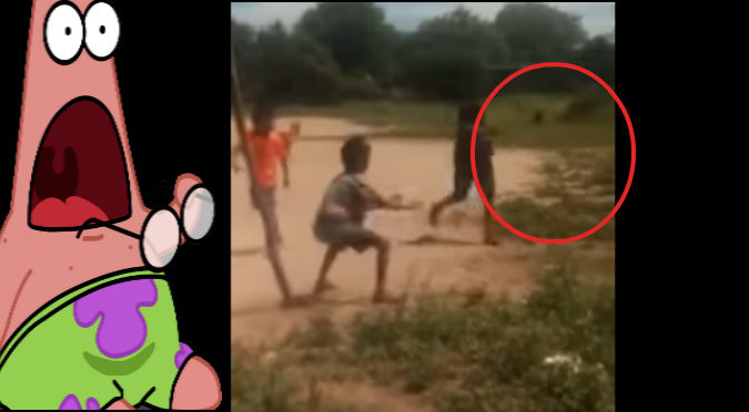 YouTube: Jugaban fútbol y aparece este aterrador duende