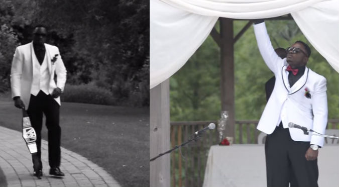 ¡Qué creativo! Novio hace épica entrada a su boda al mismo estilo de 'The Rock' Johnson (VIDEO)