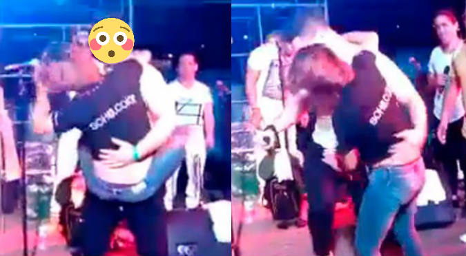 ¡Qué intenso! Este fan le tocó partes íntimas a conductor de TV peruana (VIDEO)