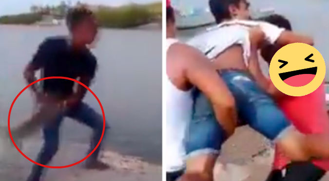 Facebook: Lanzó perrito al río y recibe tremendo castigo - VIDEO
