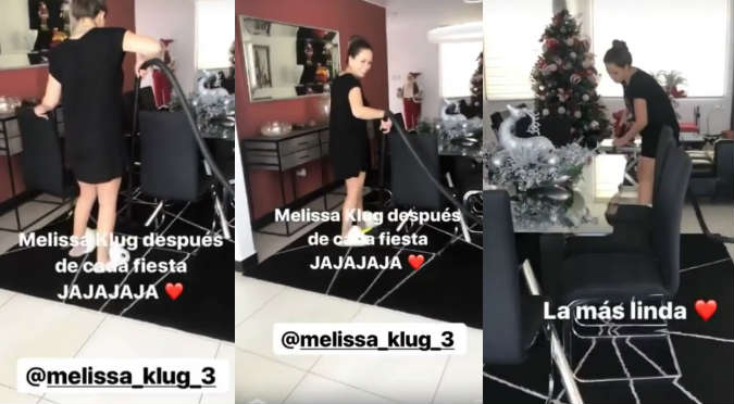 Difunden video de Melissa Klug limpiando su casa y así reaccionan en redes