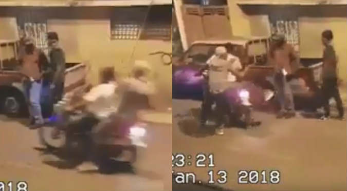 Ladrones quieren robar y los salen asaltando a ellos (VIDEO)
