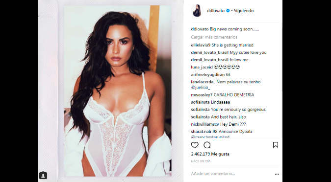 Demi Lovato: Sensual lencería deja ver más de la cuenta