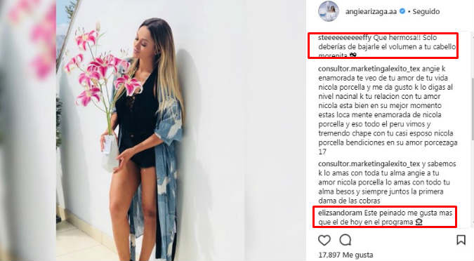 ¡Indignante! Usuarios se pelean en redes por el look de Angie Arizaga