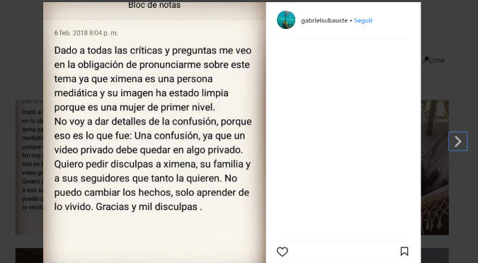 Novio de Ximena Hoyos da la cara y responde por video íntimo