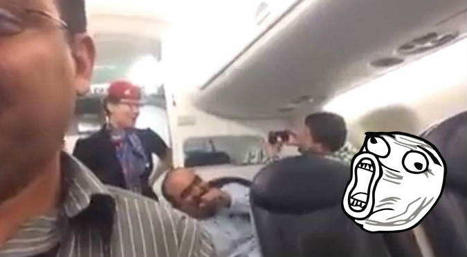 Su mujer no creyó que estuviera en un avión y tuvo que hacer esto (VIDEO)