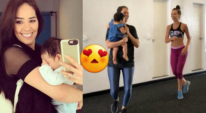 Bebé de Karen Schwarz se roba el show con baile en redes sociales (VIDEO)