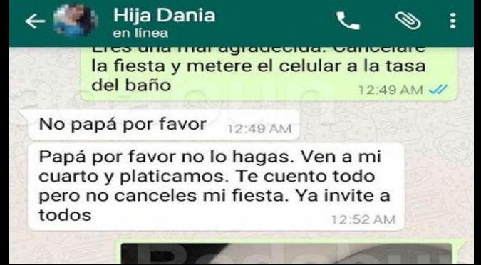 WhatsApp: Padre se entera que su hija hará 'travesuras' con su novio