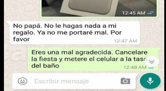 WhatsApp: Padre se entera que su hija hará 'travesuras' con su novio