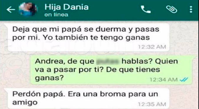 WhatsApp: Padre se entera que su hija hará 'travesuras' con su novio