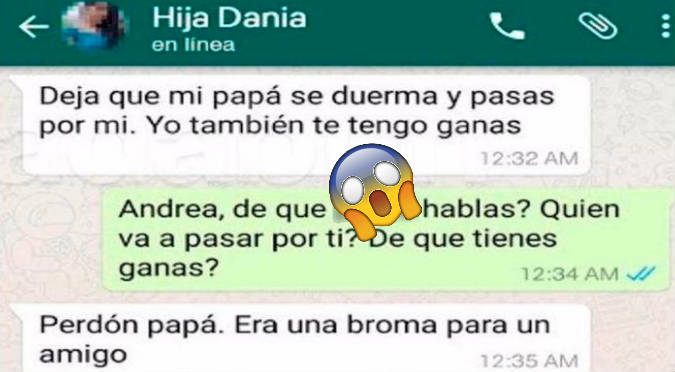 WhatsApp: Padre se entera que su hija hará 'travesuras' con su novio