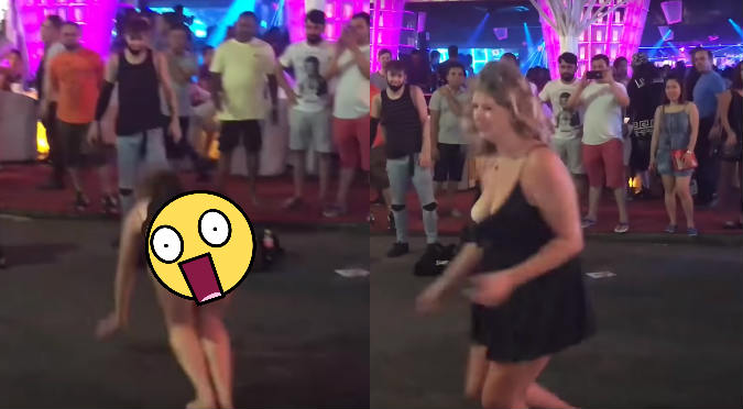 Mujer ebria sorprende a todos en batalla de breakdance (VIDEO)
