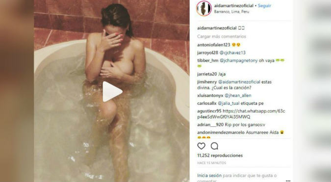 Aída Martínez: Instagram la bloqueó por publicar video íntimo