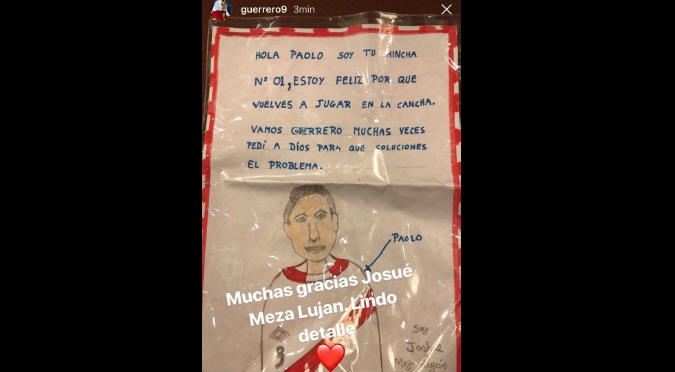Paolo Guerrero se emociona con carta que le envió un niño y reacciona así