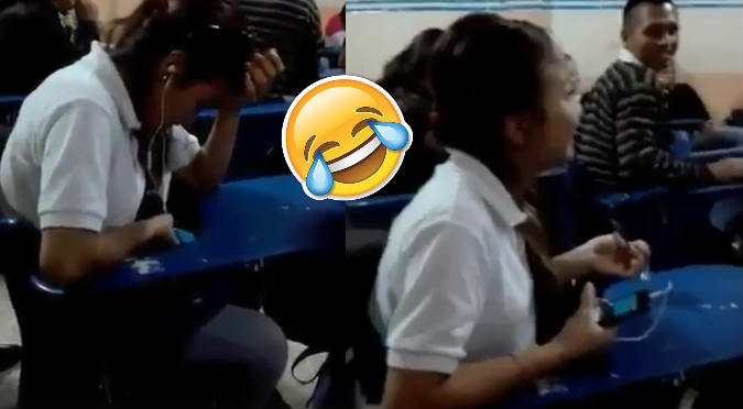 Colegiala fue troleada por su compañero en pleno salón de clases (VIDEO)