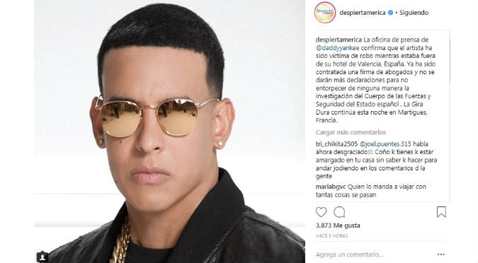 Ladrón se hizo pasar por Daddy Yankee para robarle millones