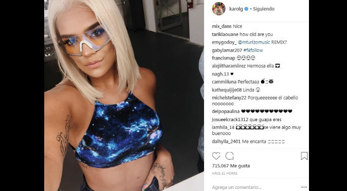 Instagram: Karol G impacta con nuevo look (FOTOS)