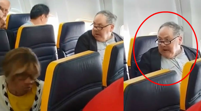 Hombre discriminó a pasajera con insultos e indignó a todos en el avión (VIDEO)