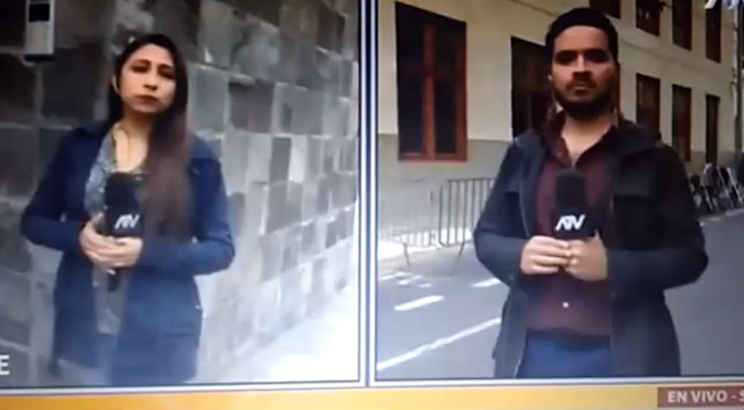 Reportera suelta tremenda lisura a compañero en pleno noticiero  (VIDEO)