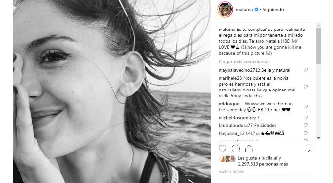 Maluma publicó foto de su novia 'sin arreglos' y ahora 'teme por su vida'