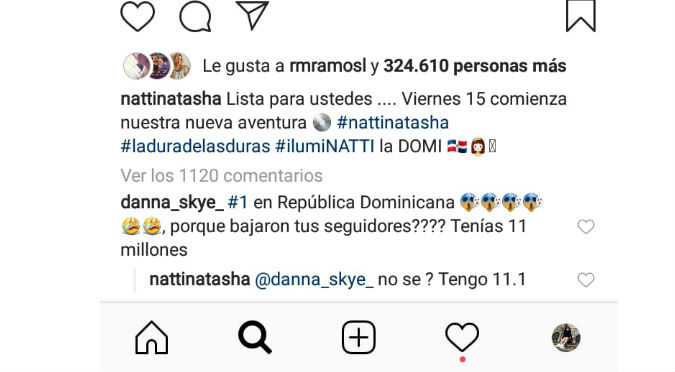 Natti Natasha pierde seguidores en Instagram por este motivo