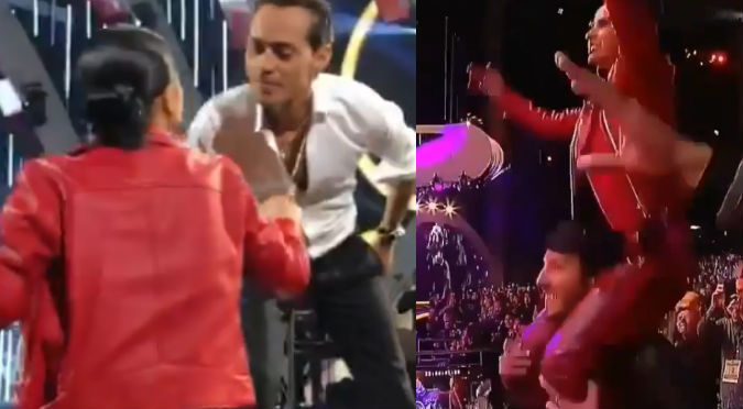 Becky G y Sebastián Yatra le robaron el show a Marc Anthony (VIDEO)
