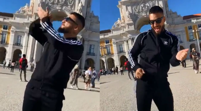 Maluma enseña coreografía de HP a sus seguidoras (VIDEO)