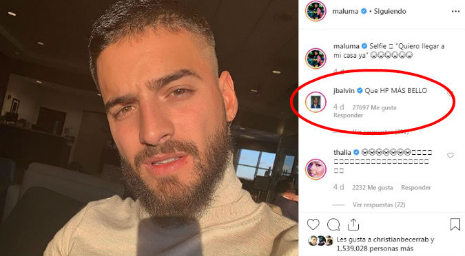 Maluma y J Balvin coquetean con tiernos mensajes en redes sociales