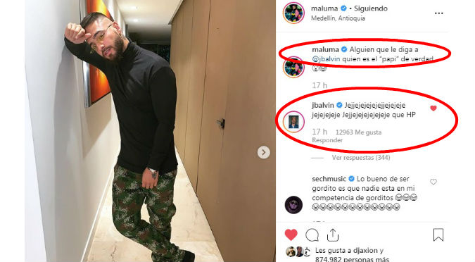 Maluma y J Balvin coquetean con tiernos mensajes en redes sociales