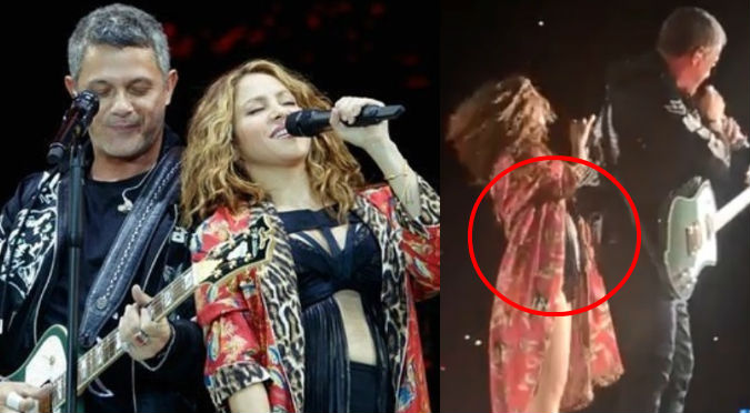 Shakira mostró barriguita en show con Alejandro Sanz (VIDEO)