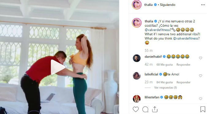 Thalía desea sacarse dos costillas más para tener cintura de avispa (VIDEO)