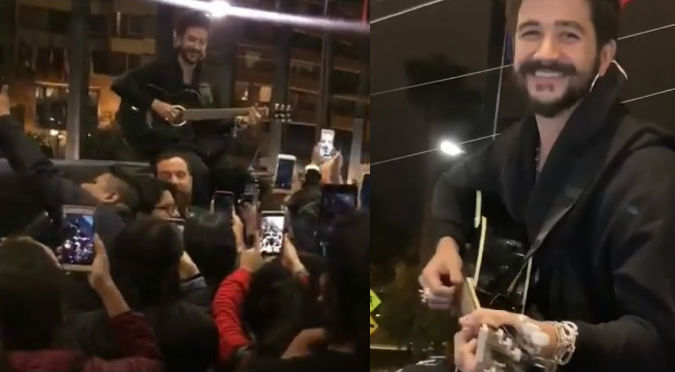 Camilo detuvo su vehículo para cantar a seguidores en la calle (VIDEO)