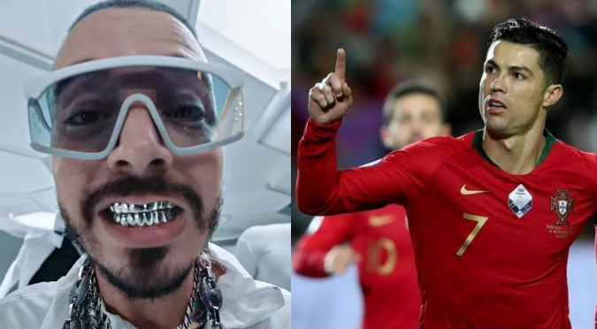 Cristiano Ronaldo tuvo inesperada reacción al escuchar su nombre en tema de J Balvin (VIDEO)