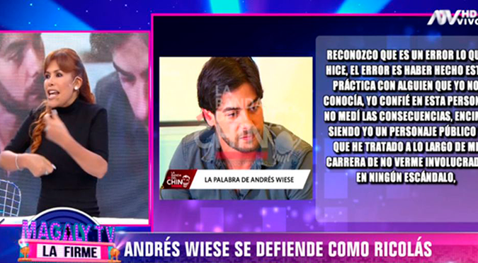 Magaly Medina sobre declaraciones de Andrés Wiese: “Está haciéndose la víctima”